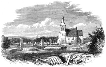 The Funeral of Lord Palmerston: the new cemetery at Romsey...interment of Lord Palmerston, 1865. Creator: Unknown.