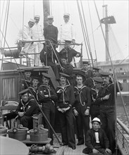 U.S.S. Huntress, officers and crew, 1898. Creator: Unknown.