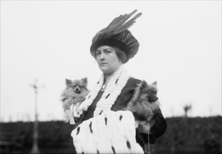 Edith Stone & "Tuxedo Marvel", between c1910 and c1915. Creator: Bain News Service.