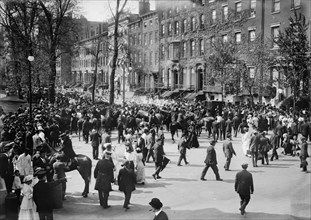 N.Y.C. - Assembling of suffrage paraders, between c1910 and c1915. Creator: Bain News Service.