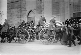 Reid funeral leaving cathedral, 1913. Creator: Bain News Service.