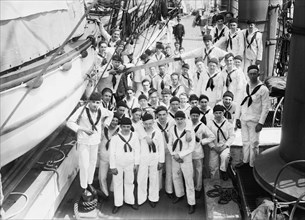 Boys on NEWPORT, between c1910 and c1915. Creator: Bain News Service.