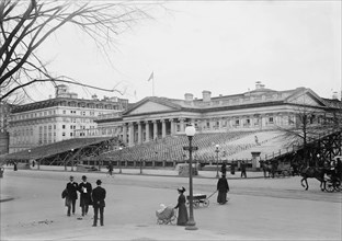 Stand in front of Treasury Bldg., 1913. Creator: Bain News Service.