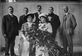 Mrs. Macy, Helen Keller & Committee, Flower Show, 1913. Creator: Bain News Service.
