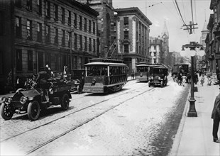 Cincinnati car strike, 1913. Creator: Bain News Service.