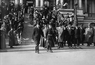 Secy. Stimson & officers, Jan. 1, '13, 1913. Creator: Bain News Service.