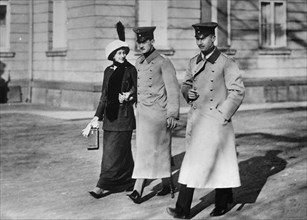 Victoria Louise, Ernst August and Prince Oscar, 1913. Creator: Bain News Service.