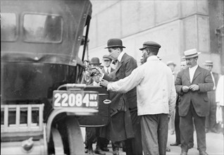 Alfred Vanderbilt at Cunard Pier, 1913. Creator: Bain News Service.