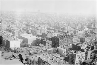 Birds eye view of N.Y.C. from roof of Consolidated Gas Building, 1913. Creator: Bain News Service.