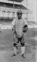 Ernie Krueger, Cleveland AL, at Polo Grounds, NY (baseball), 1913. Creator: Bain News Service.