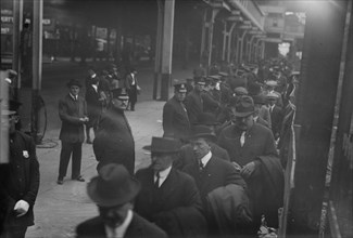 Crowd entering Polo Grounds gates for Game 1 of 1913 World Series (baseball), 1913. Creator: Bain News Service.