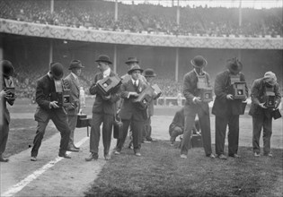 Photographers - Polo Grounds, 1914. Creator: Bain News Service.