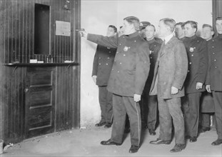 Alf. Plane -- teaching police to shoot, between c1910 and c1915. Creator: Bain News Service.