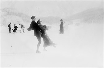 Ice-dancing, St. Moritz, between c1910 and c1915. Creator: Bain News Service.