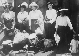 Refugees at Vera Cruz going to Galveston, 1914. Creator: Bain News Service.