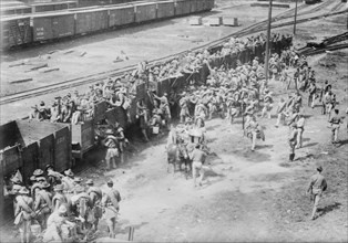 Sending reinforcements to water works Vera Cruz, 1914. Creator: Bain News Service.