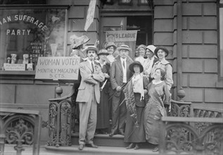 R.C. Beadle, A.H. Brown, and suffragettes, 1913. Creator: Bain News Service.