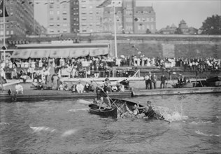 Canoe Tilting, between c1910 and c1915. Creator: Bain News Service.