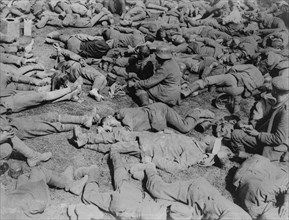 German prisoners resting, between c1915 and c1920. Creator: Bain News Service.