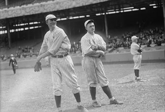 Slim Sallee (left) & Jeff Tesreau (right), New York NL (baseball), 1918. Creator: Bain News Service.