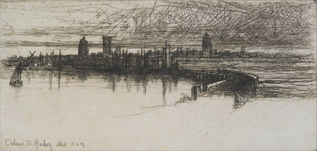 Little Calais Pier, 1865. Creator: Francis Seymour Haden.