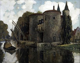 Old drawbridge, Bruges, 1931. Creator: Alexander Jamieson.