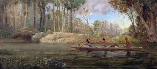 Early Spring; or  A Narrow of the Waikato River, 1881. Creator: Charles Henry Kennett Watkins.