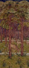 Embroidery, 'The Deer Forest', 1905. Creator: Jane Cory.