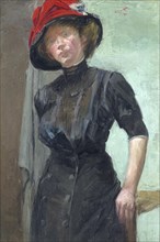 The red hat, 1915. Creator: Mina Arndt.