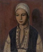 Girl in a peasant blouse,  c1923. Creator: Raymond McIntyre.