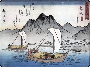 Tokaido gojo santsugi. Maizaka. Plate No 31, c1838. Creator: Ando Hiroshige.