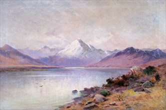 Lake and mountain,  (1910s?). Creator: William Menzies Gibb.