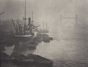 London Pool - a November morn, 1920s. Creator: Harry Moult.