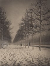 The Mall in winter, 1920s. Creator: Harry Moult.