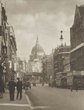 Fleet Street. From the album: Photograph album - London, 1920s. Creator: Harry Moult.