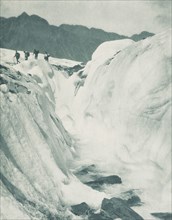 On the Hockstetter Glacier. From the album: Record Pictures of New Zealand, 1920s. Creator: Harry Moult.