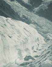 The Hockstetter Glacier and ice fall, Mt Cook district. From the album: Record Pictures..., 1920s. Creator: Harry Moult.