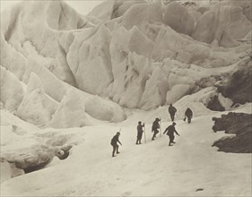 On the Stocking Glacier, Mt Cook district. From the album: Record Pictures of New Zealand, 1920s. Creator: Harry Moult.