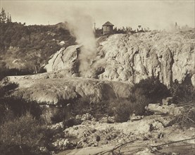 Silica terraces formed by geyser action, Whakarewarewa, Rotorua district. From the album..., 1920s.9 Creator: Harry Moult.