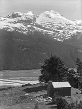 Mount Earnslaw from 25 Mile Hut, 1900. Creator: Muir & Moodie.