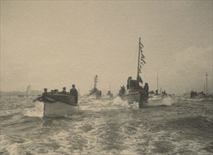 Pleasure craft welcoming the fleet, May 1924. Creator: Eunice Harriett Garlick.