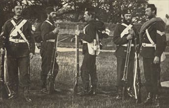 Group of Non Coms, & Privates 68th Regt. Portsmouth - Hickson, Keogh, Bedson...., 1866,c1900. Creator: William Francis Gordon.