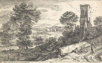 Landscapes IV. Beggar,  1660-1700. Creator: Adriaan van der Cabel.