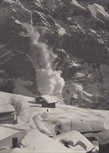 An avalanche, Swiss Alps, 1920s. Creator: Harry Moult.