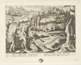 Venationes ferarum, avium, piscium (Hunts of wild animals, birds and fish). Plate 46, 1596. Creator: Hans Collaert the Younger.