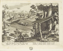 Venationes ferarum, avium, piscium (Hunts of wild animals, birds and fish). Plate 66, 1596. Creator: Hans Collaert the Younger.