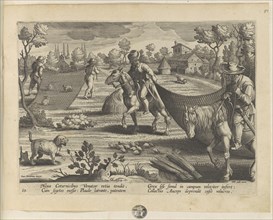 Venationes ferarum, avium, piscium (Hunts of wild animals, birds and fish). Plate 69, 1596. Creator: Hans Collaert the Younger.