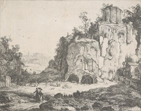 Landscape with the Temple of the Sibyl at Tivoli, 1645. Creator: Joan van Noort.