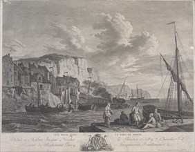 Vue prise dans le port de Dieppe (View of the port of Dieppe),  c.1771. Creator: Jeanne Francoise Ozanne.
