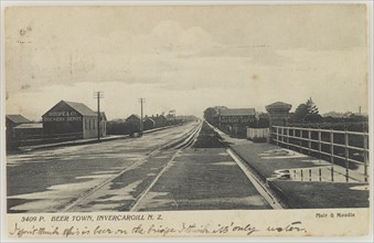 Beer Town, Invercargill, New Zealand, 1906. Creator: Muir & Moodie.